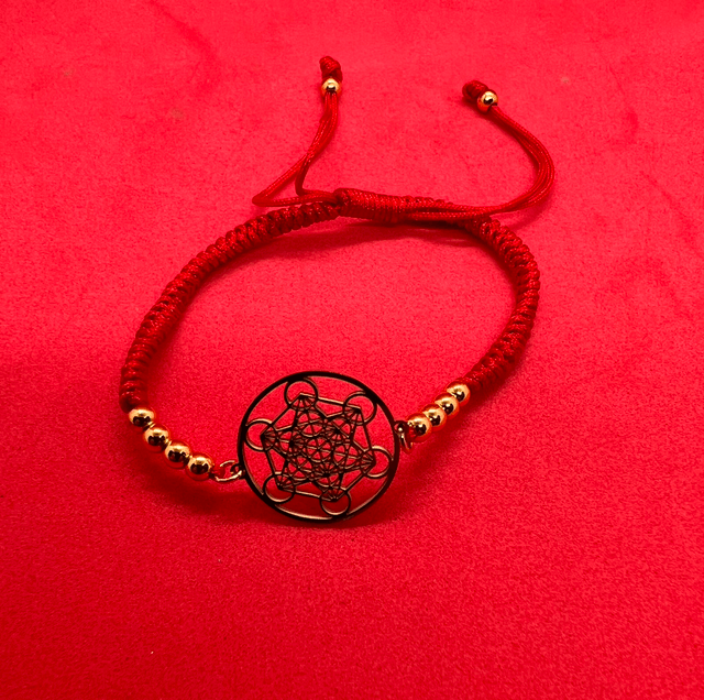 Bracelet Rouge & Cube de Métatron – Protection et Énergie Positive