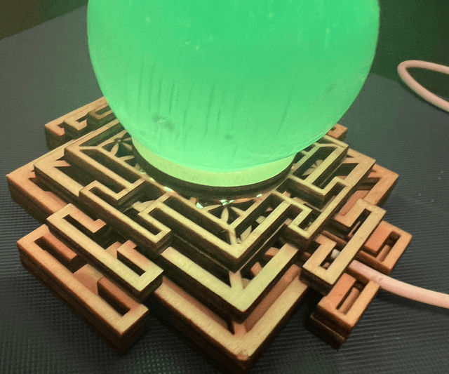 Lampe mandala avec sélénite 