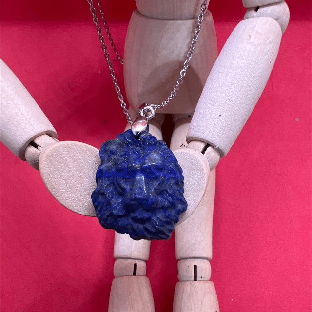 Pendentif tête de Lion Lapis Lazuli