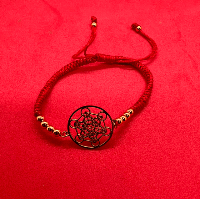Bracelet Rouge &amp; Cube de Métatron – Protection et Énergie Positive