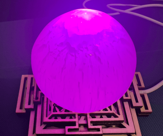 Lampe mandala avec sélénite 